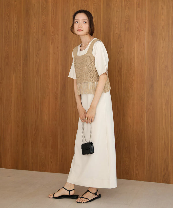 fringe bustier + onepiece set