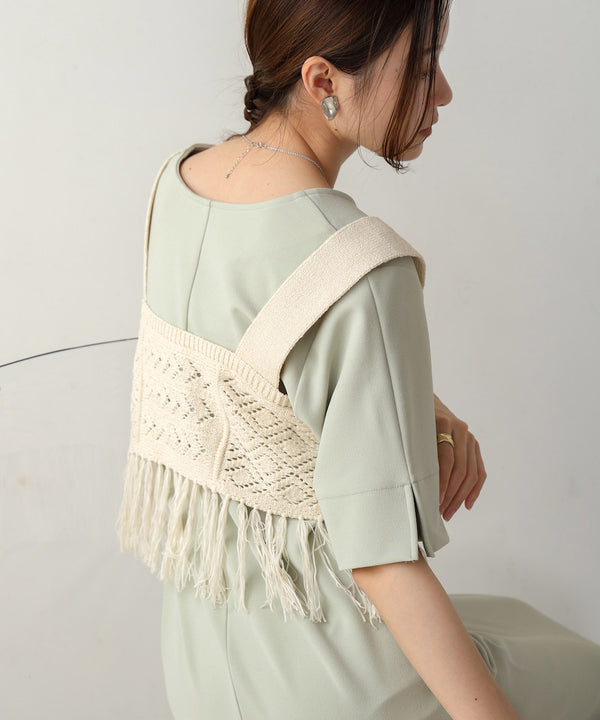 fringe bustier + onepiece set