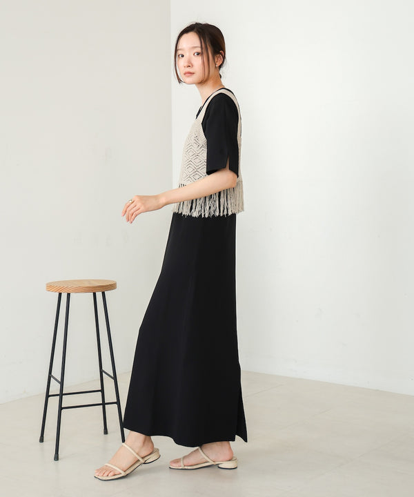 fringe bustier + onepiece set