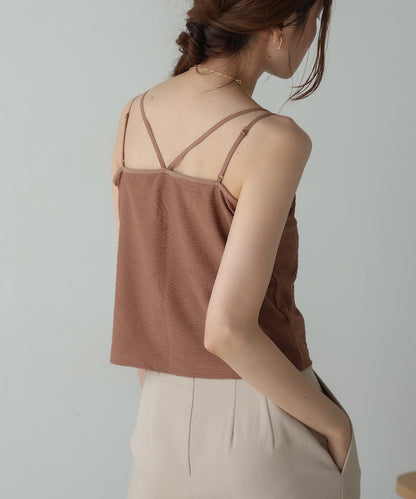 short length jacquard camisole with cup