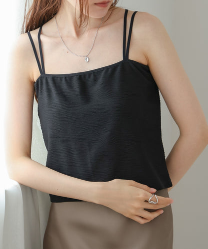 short length jacquard camisole with cup