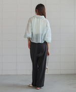 tuck sleeve compact sheer shirt blouse