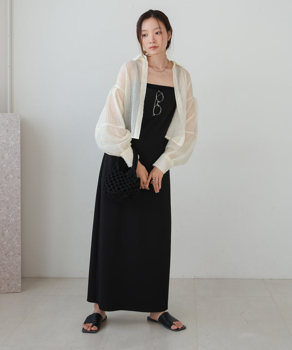 tuck sleeve compact sheer shirt blouse