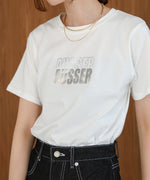 silver logo print T-shirt