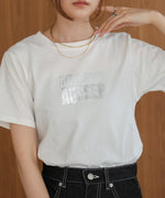 silver logo print T-shirt