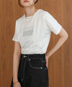 silver logo print T-shirt