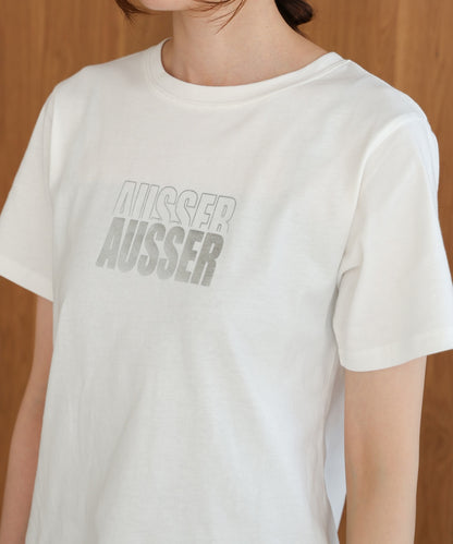 silver logo print T-shirt