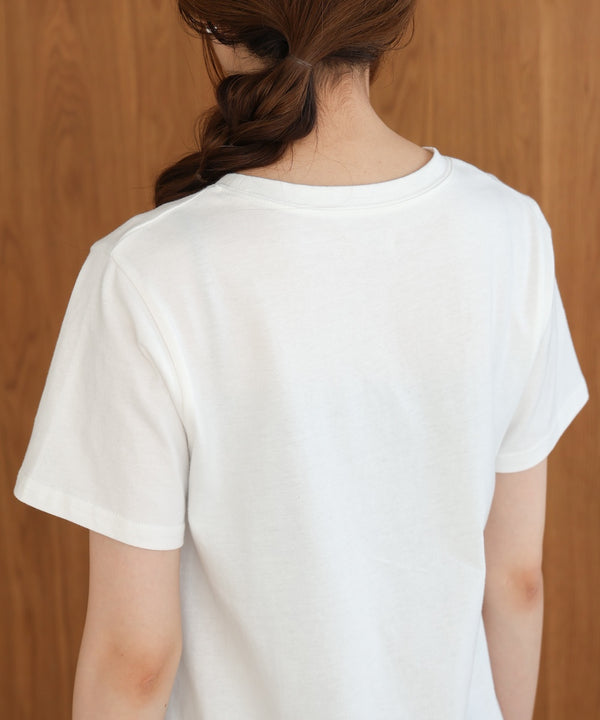 silver logo print T-shirt