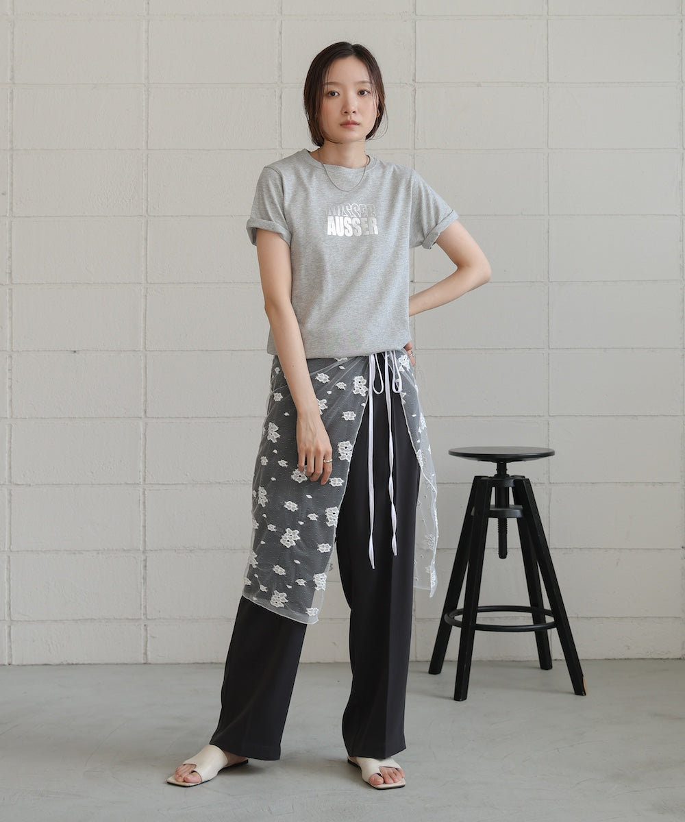 silver logo print T-shirt