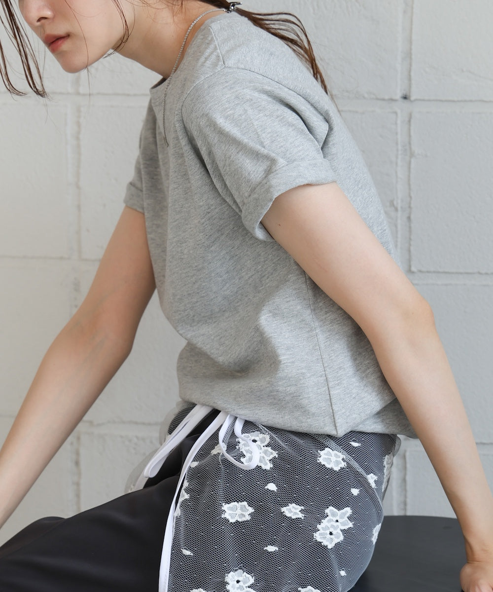 silver logo print T-shirt