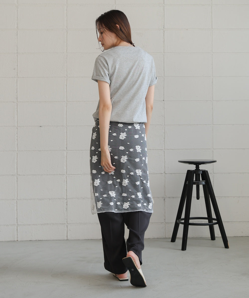 silver logo print T-shirt