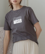 silver logo print T-shirt