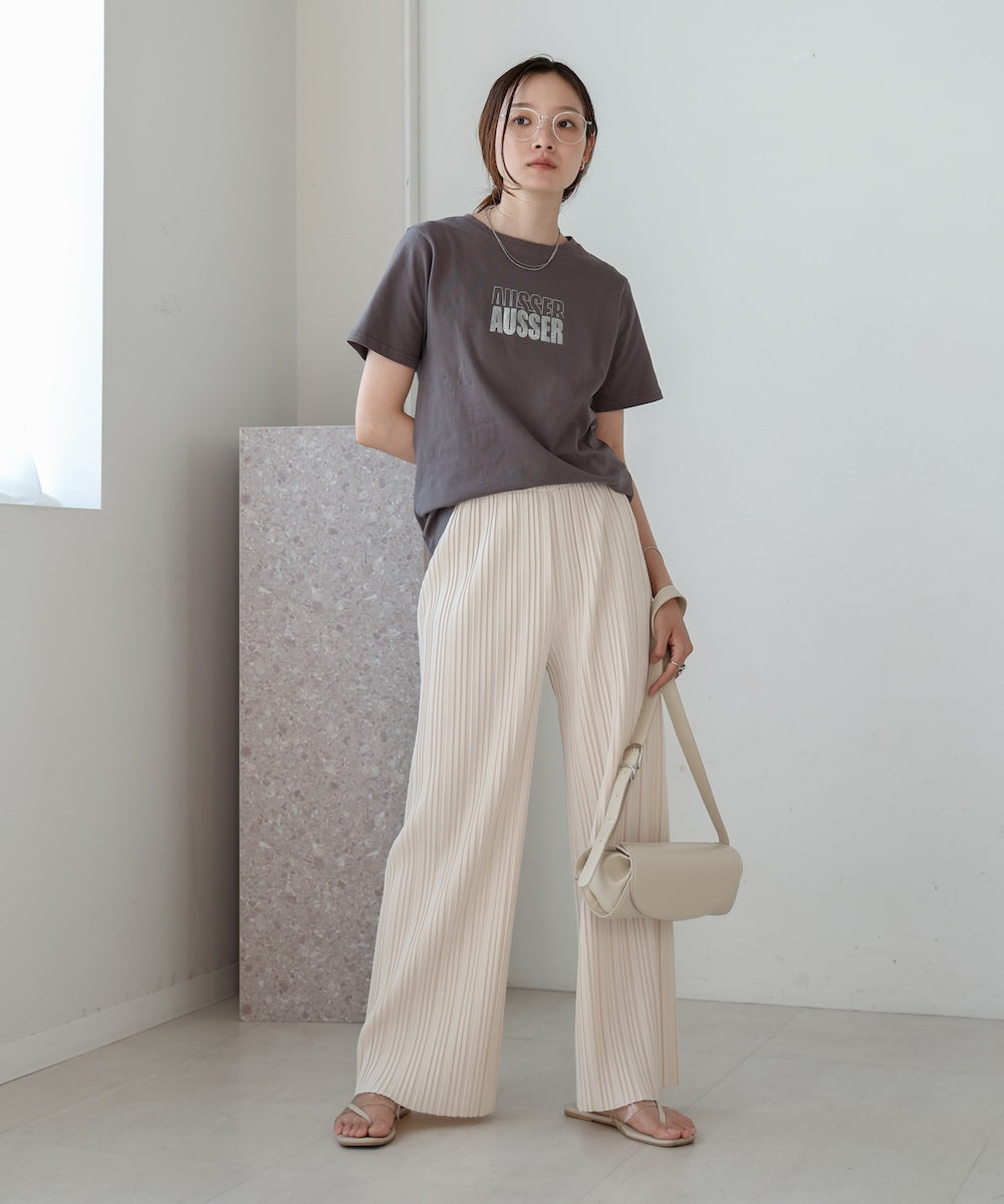 silver logo print T-shirt
