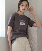 silver logo print T-shirt