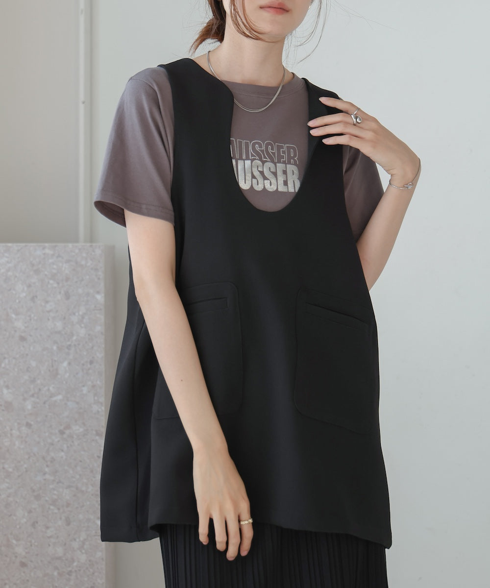 silver logo print T-shirt