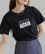 silver logo print T-shirt