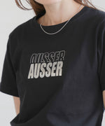 silver logo print T-shirt