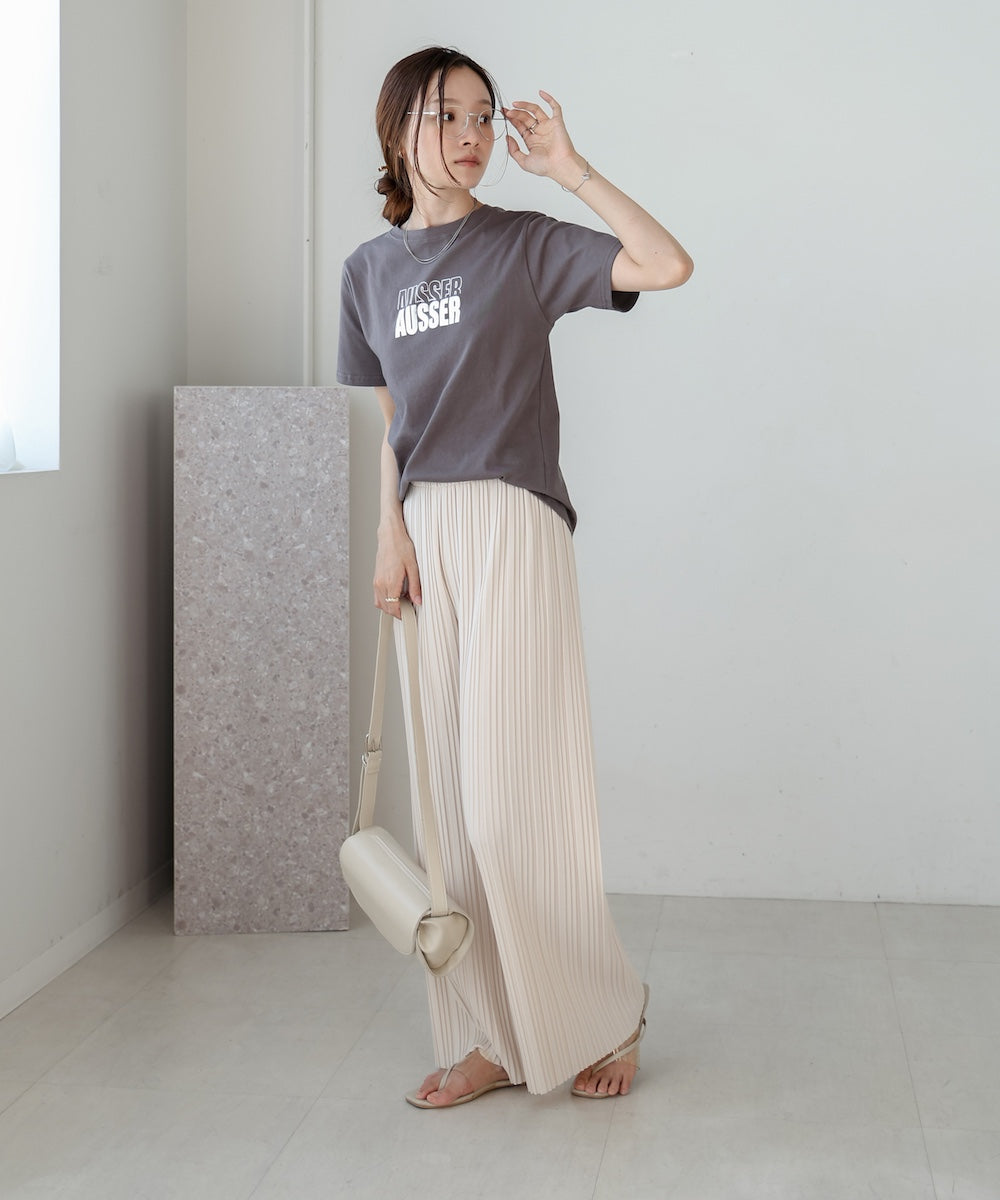silver logo print T-shirt