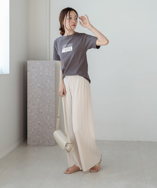 silver logo print T-shirt
