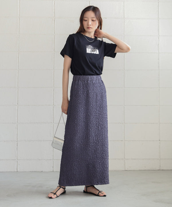 silver logo print T-shirt