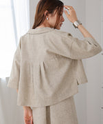 オープンカラーハーフスリーブシャツ