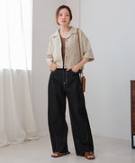 オープンカラーハーフスリーブシャツ