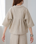 オープンカラーハーフスリーブシャツ