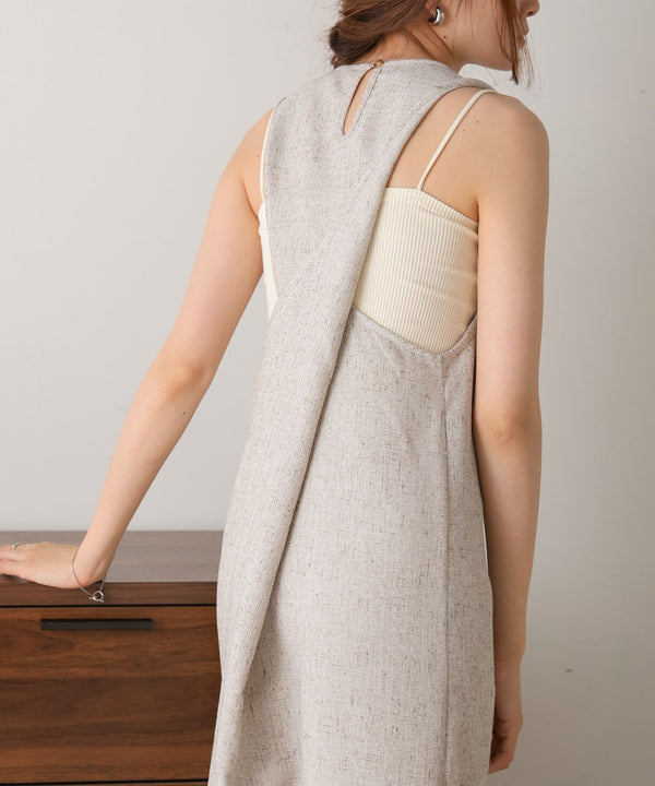 バッククロスアメスリロングワンピース