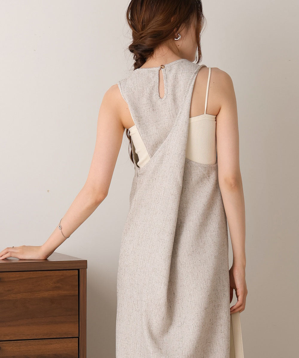 バッククロスアメスリロングワンピース