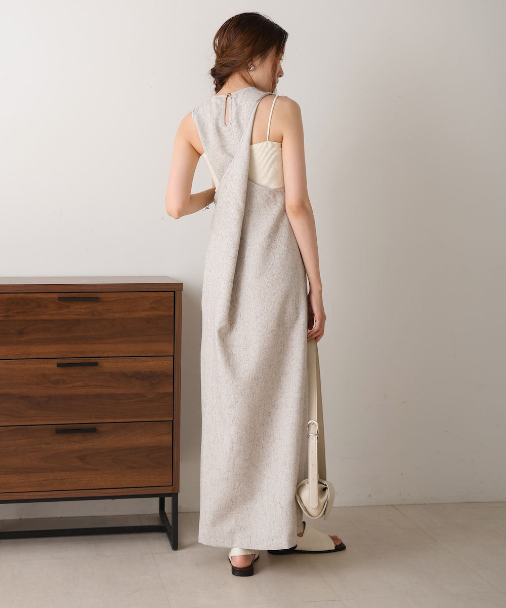 バッククロスアメスリロングワンピース
