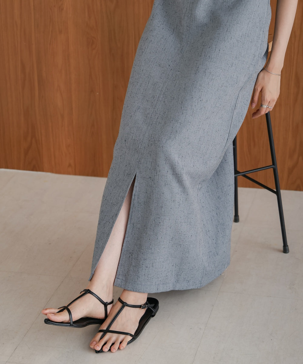 バッククロスアメスリロングワンピース