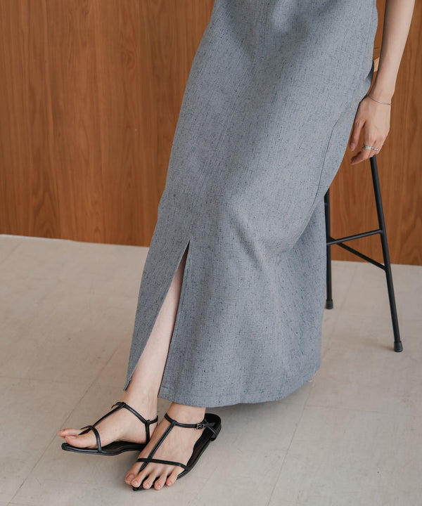 バッククロスアメスリロングワンピース