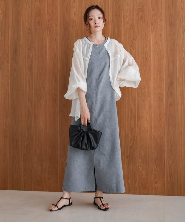 バッククロスアメスリロングワンピース