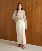 I-LINE SLIT DENIM SKIRT