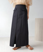I-LINE SLIT DENIM SKIRT