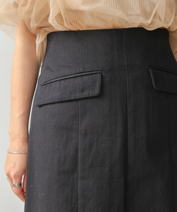 I-LINE SLIT DENIM SKIRT