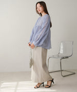 I-LINE SLIT DENIM SKIRT