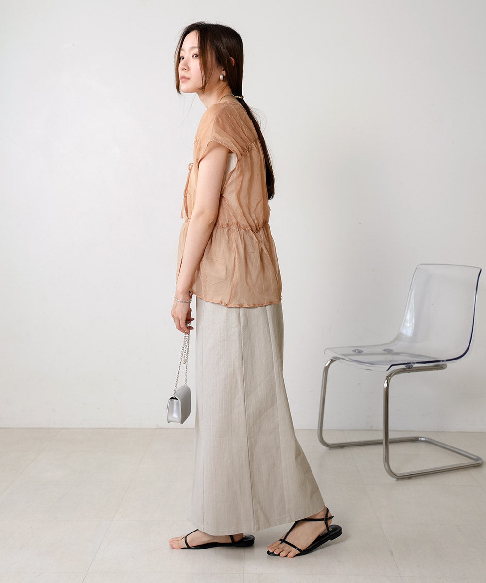 I-LINE SLIT DENIM SKIRT