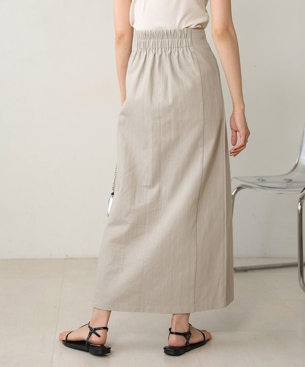 I-LINE SLIT DENIM SKIRT