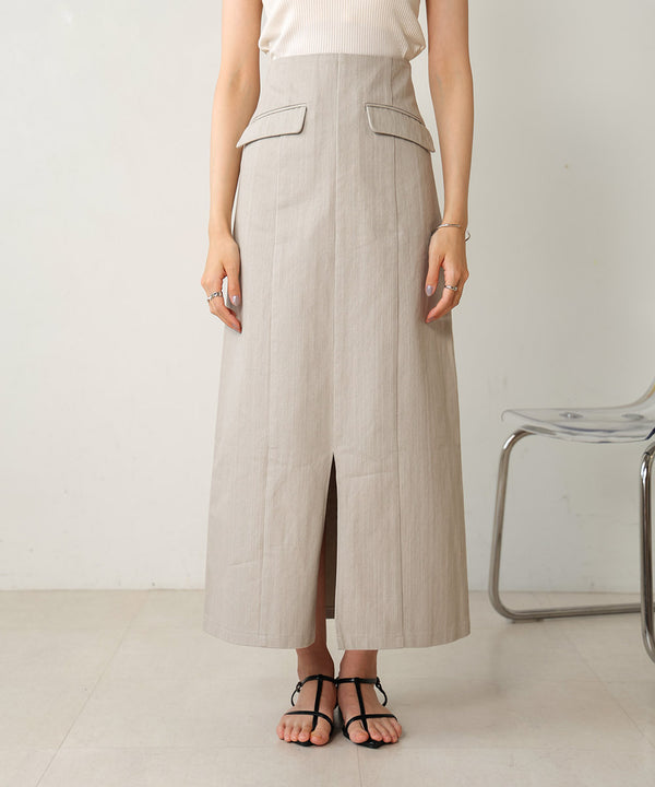 I-LINE SLIT DENIM SKIRT
