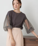 sheer volume sleeve tops