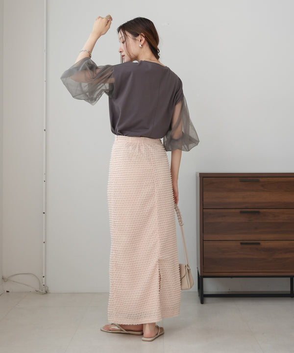 sheer volume sleeve tops
