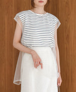 tulle border nosleeve tops