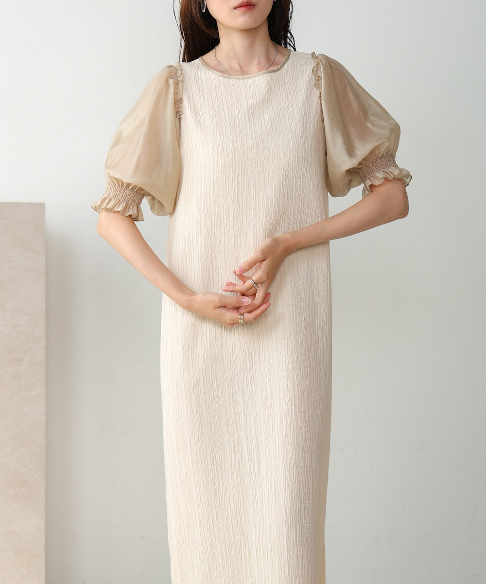 2way mellow sheer sleeve onepiece