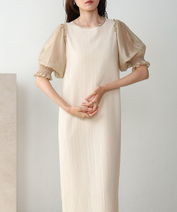 2way mellow sheer sleeve onepiece