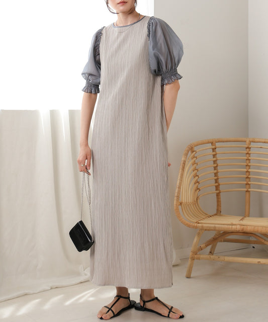2way mellow sheer sleeve onepiece