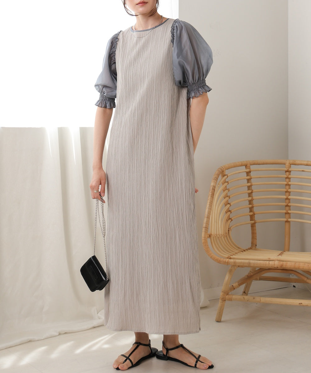 2way mellow sheer sleeve onepiece