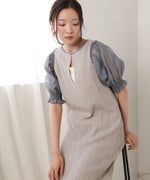 2way mellow sheer sleeve onepiece