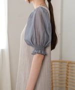 2way mellow sheer sleeve onepiece