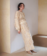 mix fringe 2way knit cardigan